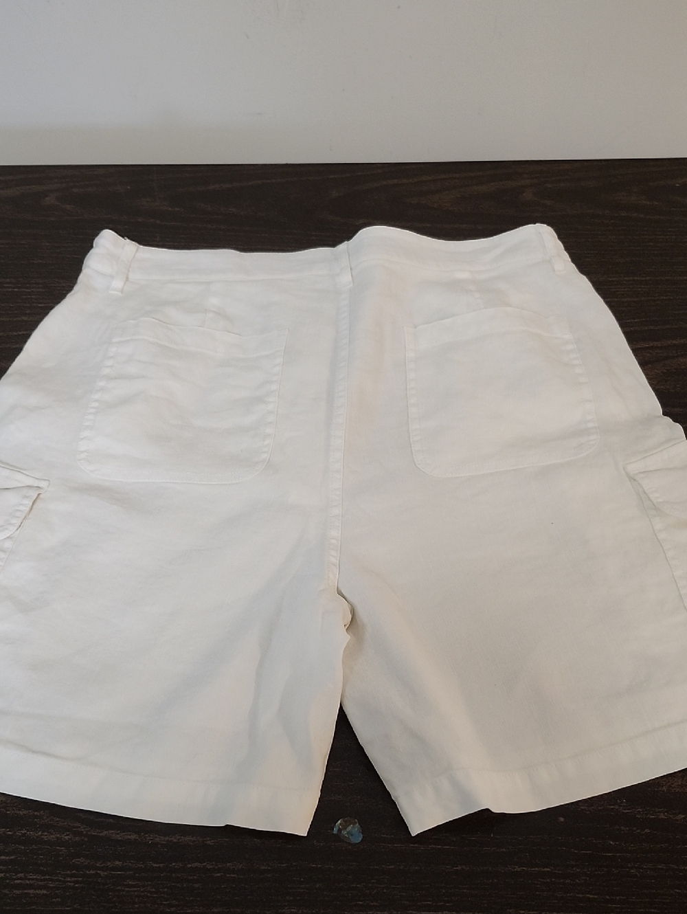 Sundance Linen Cargo Shorts White Sz 14 - Picture 7 of 8